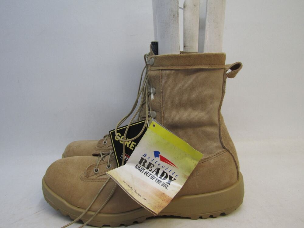 EUC Belleville Mens Sz 13.5 R Tan Suede Gore-Tex Combat Tactical Military Boots